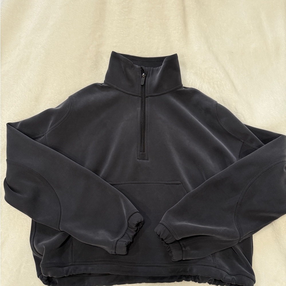 Black Quarter-Zip Pullover